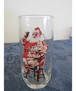 Vintage 1970&#39;s Era Haddon Sundblom Santa Claus Coca Cola Art Glass Serie... - $9.95