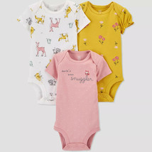 Just One By Carter&#39;s Baby Girl 3 PK Short Sleeve Bodysuit Size 9m - £6.86 GBP