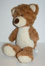 Spark Create Imagine Brown Cream Plush Teddy Bear Rattle 15&quot; Crinkle Soft Toy - £10.65 GBP