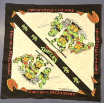 VTG 90sTMNT Teenage Mutant Ninja Turtles Pizza Bandana Handkerchief 21 X 21 - £12.36 GBP