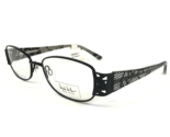 Nicole Miller Eyeglasses Frames WNY02 COL90 Black Clear Rectangular 50-1... - $46.59
