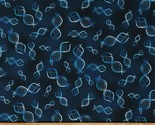 Cotton DNA Strands Science Academics Biology Fabric Print by the Yard D6... - £10.35 GBP