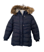 Members Mark Girls Cozy Puffer Hooded Winter Jacket Size 7 Navy Faux Fur... - £13.86 GBP