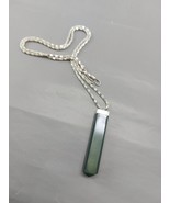 Serpentine Pendant with Silver 925 chain hand made protection stone - $407.83 MXN
