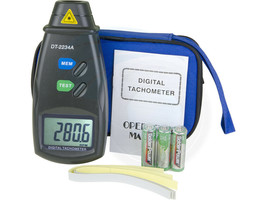 Digital Laser Photo Tachometer Non-Contact RPM Speed Meter w/ Strips - £24.92 GBP