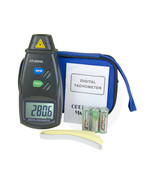 Digital Laser Photo Tachometer Non-Contact RPM Speed Meter w/ Strips - £25.32 GBP