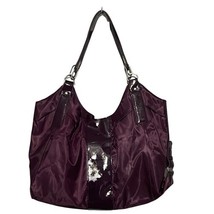 Calvin Klein Tote Large Purple Nylon Double Strap Shoulder Bag 2010 Classic - $354.75 MXN