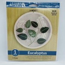 LEISURE ARTS Eucalyptus Embroidery Project Kit Botanical Plant Floral 20... - $11.26