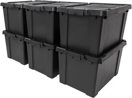Iris Usa 19 Gallon Heavy-Duty Stackable Storage Totes, Plastic Container, Pack. - £103.88 GBP