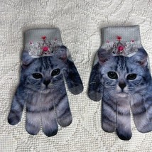 Princess Kitten Face Printed Gloves - $11.65