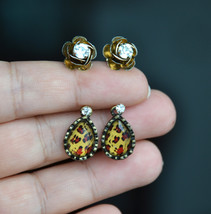 Ear jacket earrings, Betsey Johnson Earrings, Designer Earjackets (E1025) - £7.98 GBP