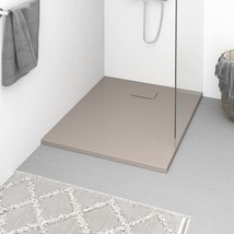 vidaXL Brown Shower Base Tray, Low Threshold, 39.4 x 31.5 Inch, SMC Material - $203.99