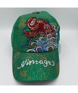 Vintage Style Trucker Hat Koi Fish Embroidered Rhinestone Green - $335.68 MXN