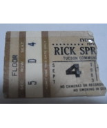 Rick Sringfield 1983 Vintage Ticket Stub Tucson Community Very Good  - $7.77