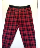 Polo Ralph Lauren Pajama Pants Mens Medium Red Plaid Flannel Sleepwear Pony - £7.09 GBP