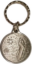 Always By My Side Dog Pet Paw Print Footprint Beach Pewter Color Keychain - £4.66 GBP