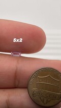 Synthetic Baguette Cut Swiss Made Rough Pink Sapphire from 3x1.5MM-5x2MM - $5.63