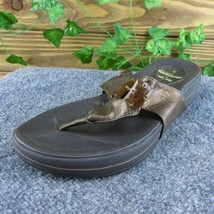 Skechers Tone-Ups Women Thong Sandal Shoes Bronze Synthetic Size 9 Medium - £21.92 GBP