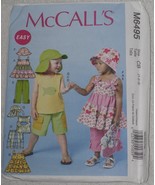 McCall&#39;s Pattern 6495 Toddler Girl&#39;s Boy&#39;s Top, Pants, Shorts, Hat Sizes... - $7.00