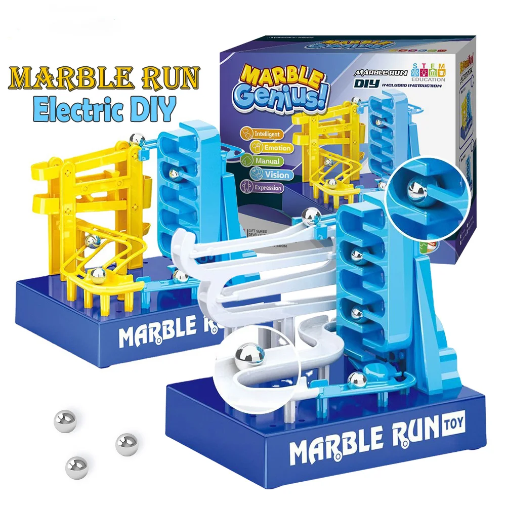  blocks electronic construction marble run race track maze toy with music easy assembly thumb200