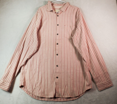 Territory Ahead Shirt Men XLT Red Cream Striped Long Sleeve Collared But... - $29.09
