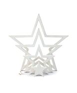 East of India White Wooden Stars. Set of 4 - $37.56