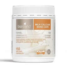Bio Island Milk Calcium Bone Care 150 Softgel Capsules - £25.98 GBP
