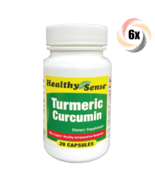 6x Bottles Healthy Sense Turmeric Curcumin Dietary Capsules | 20 Per Bottle - $16.42