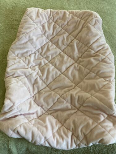 Carters Girls Light Pink Fleece Thick Quilted Diaper Changing Pad Cover ... - $8.33