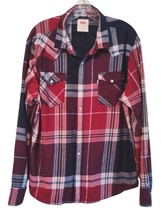 Levis Men&#39;s Long Sleeve Plaid  Pearl Button Shirt XL Farm Country Cowboy... - $11.00