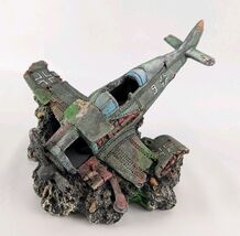 Aquarium Decor Sunken WW2 Warplane Wreck Fish Tank Ornament 11in Resin D... - $27.70