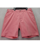 Nautica Chino Shorts Men&#39;s Size 34W Salmon Slash Pockets Regular Fit Fla... - $27.88 CAD