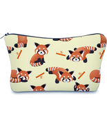 Cute Travel Makeup Bag Cosmetic Bag Small Pouch Gift for Women (Red Panda) - $11.71