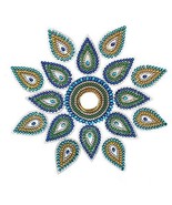 Acrylic Rangoli with T light holder(15 inch, Blue) - $507.86 MXN