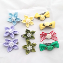 Fancy Dog Pet Child Baby Grooming Bows color variety lot of 10 #3 - £10.80 GBP