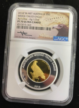 2016-P Bi-Metal Australia $50 1/2 Oz Gold/Silver Wedge NGC PF70 Ultra Cameo Merc - $1,534.50