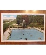 Vtg 1930&#39;s Postcard Municipal Swimming Pool, Olean, NY, Cattaraugus County - £4.74 GBP