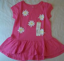 Okie Dokie Girls Tee Shirt Pink With Flowers Short Sleeve  Size S4 New W Tag - £6.45 GBP