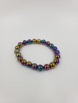 Rainbow Hematite 8mm Bead Stretch Bracelet - $7.91