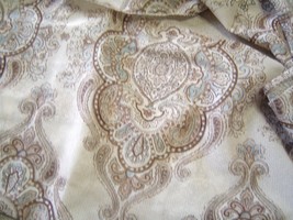  Creamy Mocha Sheer Medallion Fashion Scarf Vintage Rectangular - £11.98 GBP