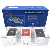 9 Deck Rotating-Revolving Playing Card Tray, Card Holder - £25.35 GBP