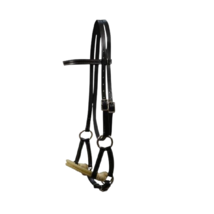 Headstall Sidepull Double Rope Bosal New Black Leather Western Bridle FR... - £38.27 GBP