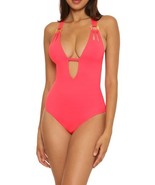 Becca 851437 Color Code Ring One-Piece Swimsuit SZ L/G US ($138) Grapefruit - $1,618.62 MXN