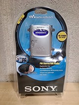Sony SRF-59 AM/FM Walkman Radio Silver W/ MDR-023 Headphones Belt Clip New Vtg - £96.64 GBP
