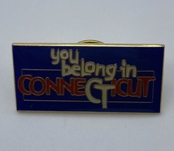 You Belong In Connecticut CT Film Lapel Hat Pin Pinback - $11.48