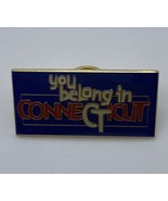 You Belong In Connecticut CT Film Lapel Hat Pin Pinback - $11.48