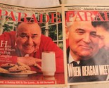 Vintage Parade Newspaper Magazine Lot of 2 Dec 20 1987 May 22 1988 Reagan - $7.91