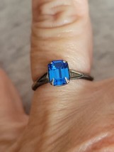 Vintage Sterling Silver Sapphire Blue Ring 5.5 - £10.90 GBP