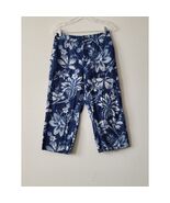 Lauren Ralph Lauren Cropped Pants Size 12 Navy Floral Straight Vintage - €17,17 EUR Lauren Ralph Lauren Cropped Pants Size 12 Navy Floral Straight Vintage - €17,17 EUR