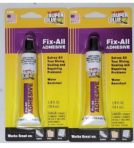 SET OF 2 Super Glue Fix-All Adhesive 5/8oz (18.4ml) Tube Water Resistant - $9.47